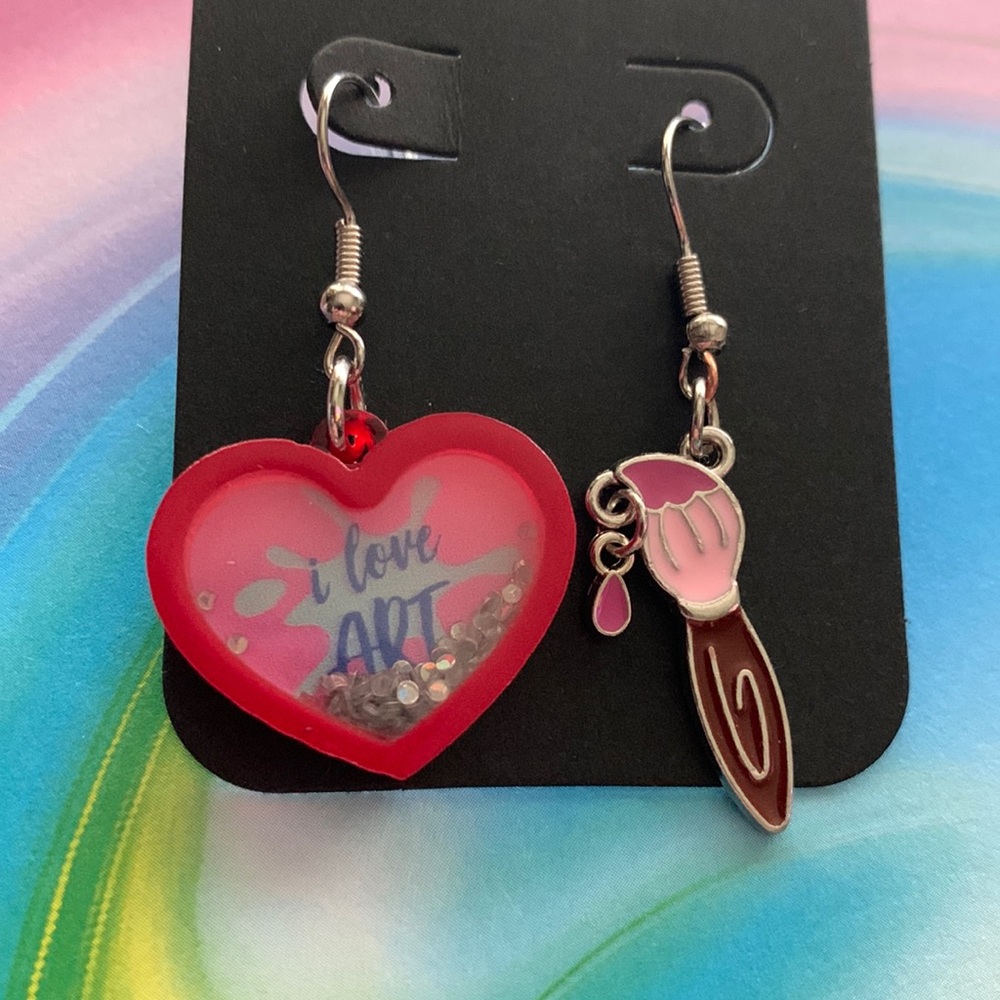 I ❤️ Art earrings NEW!